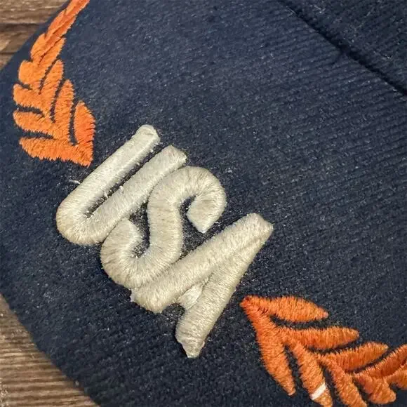 Vintage Eagle Flag Patriotic Wool Baseball Cap USA Embroidered Adjustable READ - Picture 3 of 7